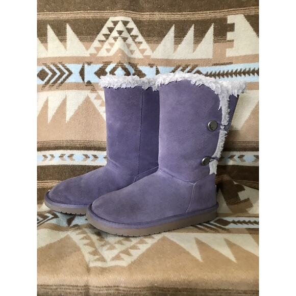 Koolaburra by UGG Boots Purple Violet Lavender Big Kid Size 4 Girls Winter Boots - Picture 1 of 12